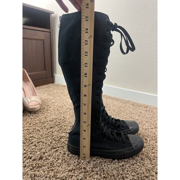 Converse Black Knee-High Sneakers - Picture 12 of 13
